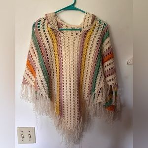 POL hooded poncho size medium